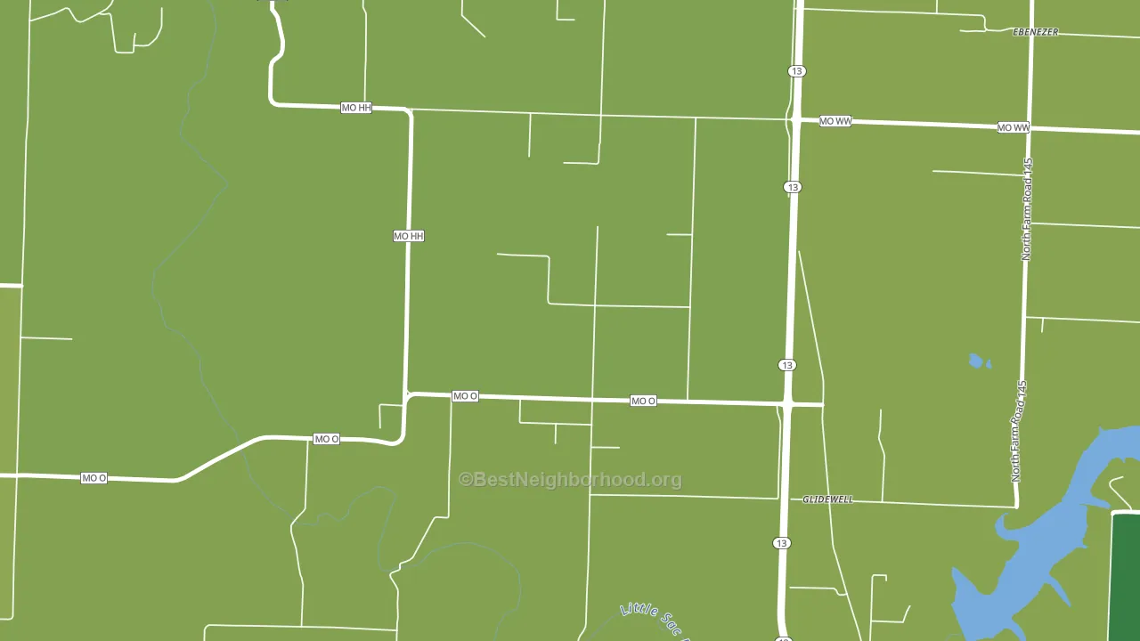 Glidewell, MO block-group voter-turnout map