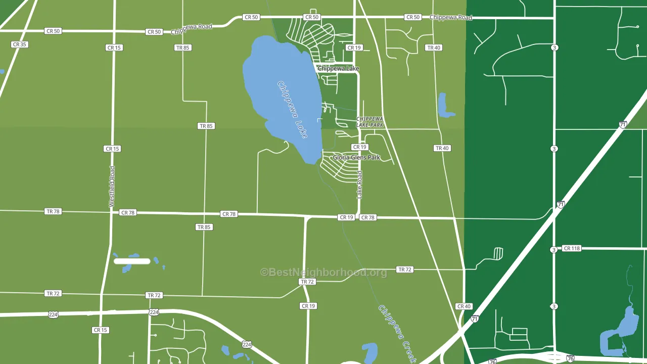 Gloria Glens Park, OH block-group voter-turnout map