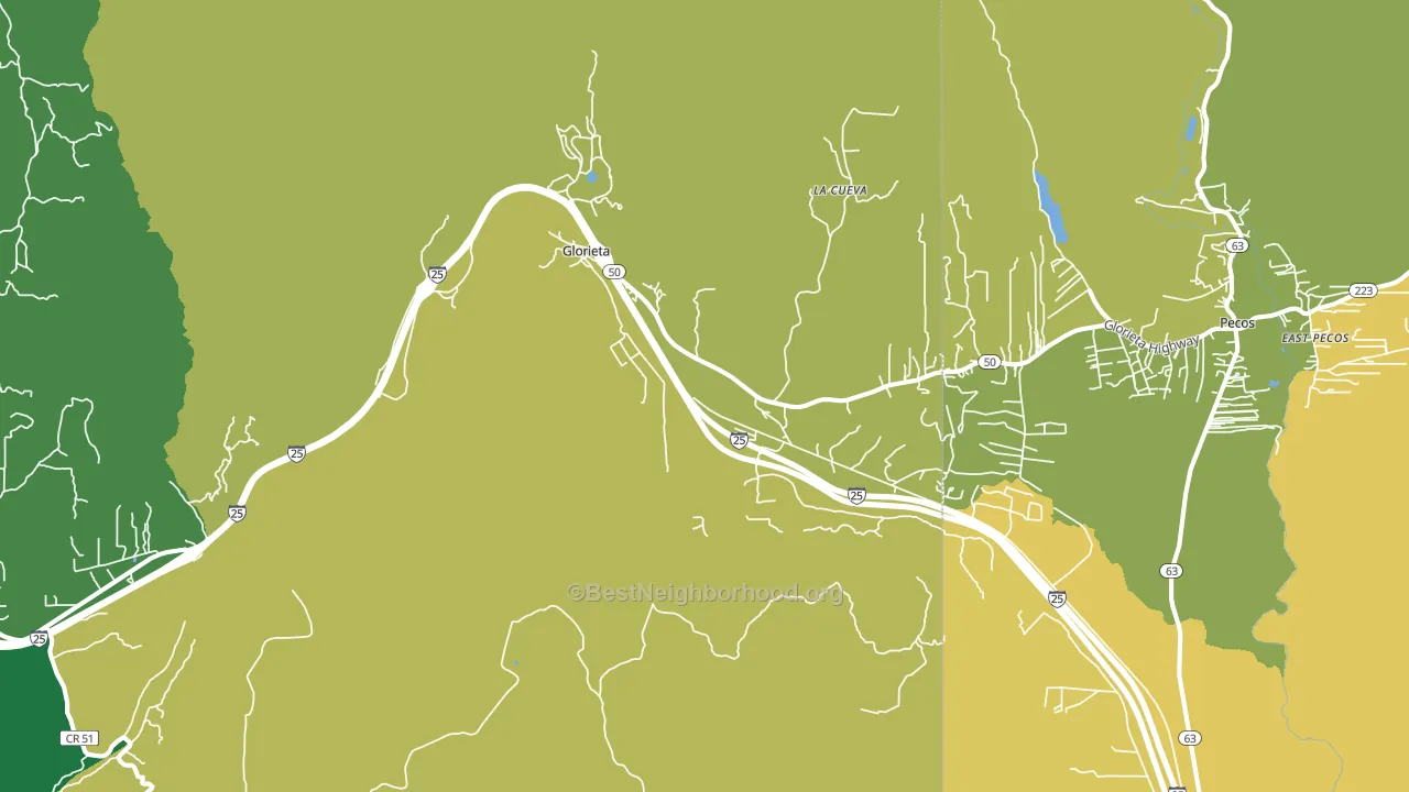 Glorieta, NM block-group voter-turnout map