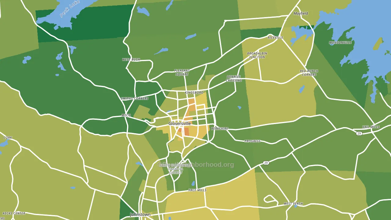 Gloversville, NY block-group voter-turnout map