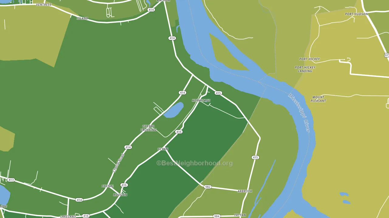 Glynn, LA block-group voter-turnout map