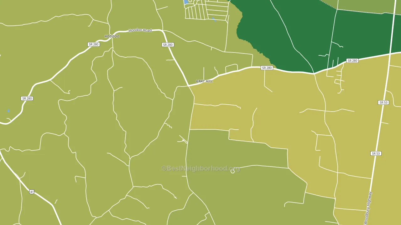 Gnat Hill, TN block-group voter-turnout map