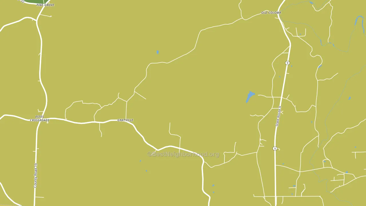 Gnatville, AL block-group voter-turnout map