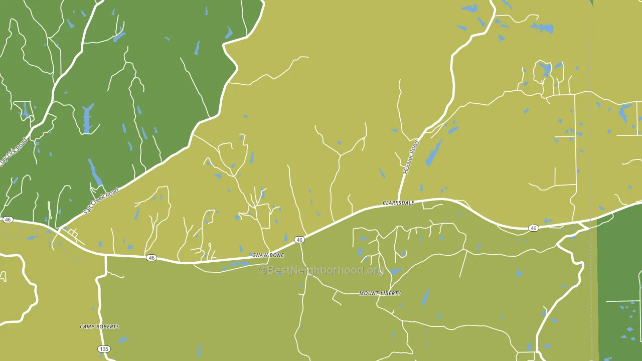 Gnaw Bone, IN block-group voter-turnout map