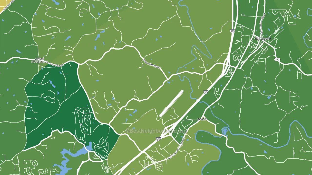 Gober, GA block-group voter-turnout map