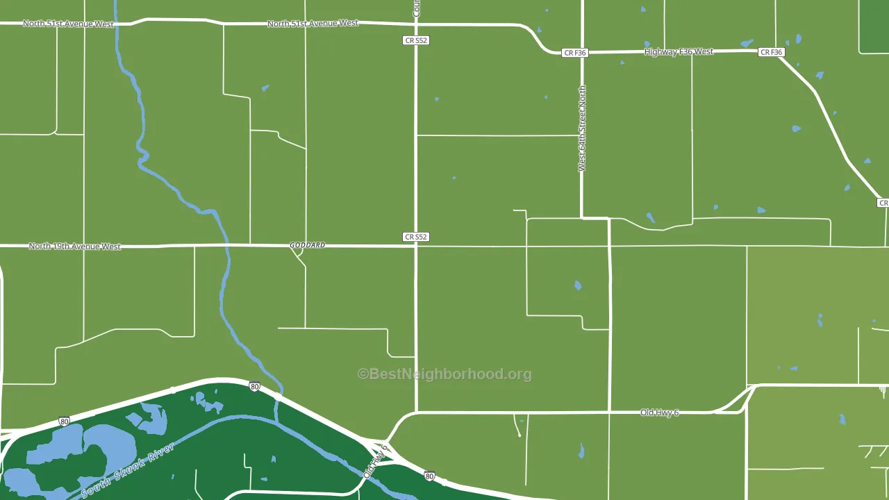 Goddard, IA block-group voter-turnout map