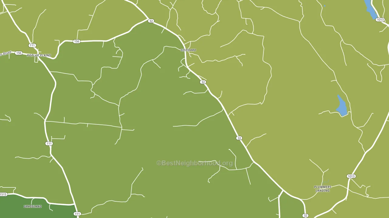 Goddard, KY block-group voter-turnout map