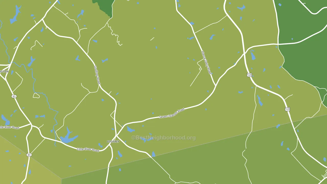 Godfrey, GA block-group voter-turnout map