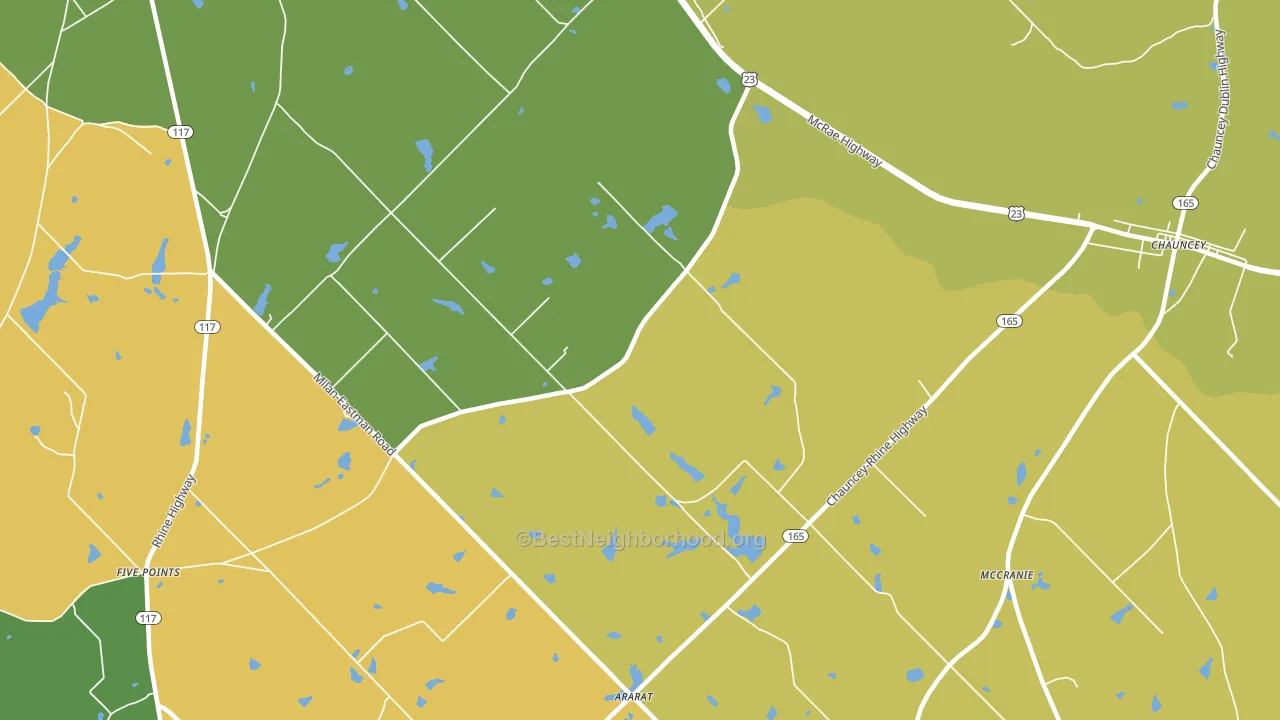 Godwinsville, GA block-group voter-turnout map