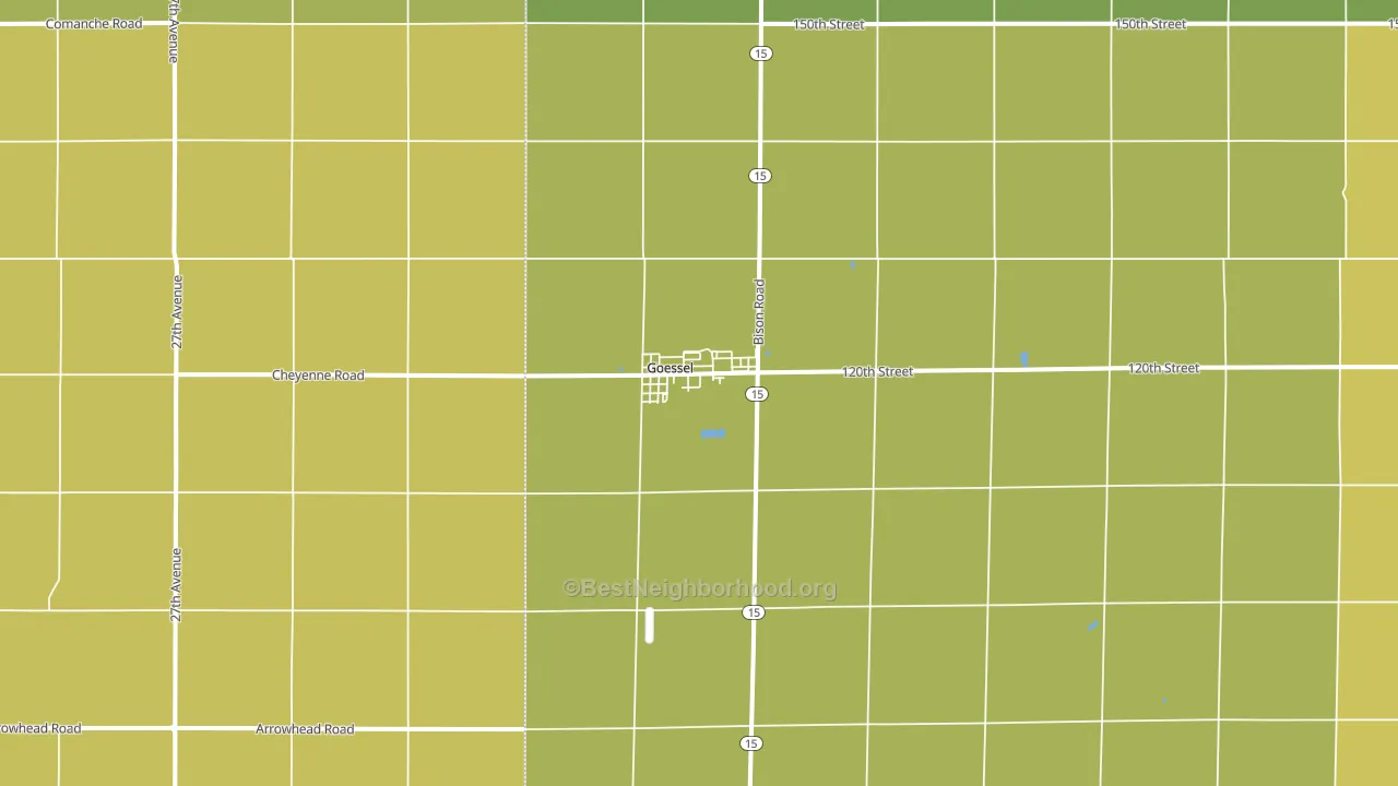Goessel, KS block-group voter-turnout map