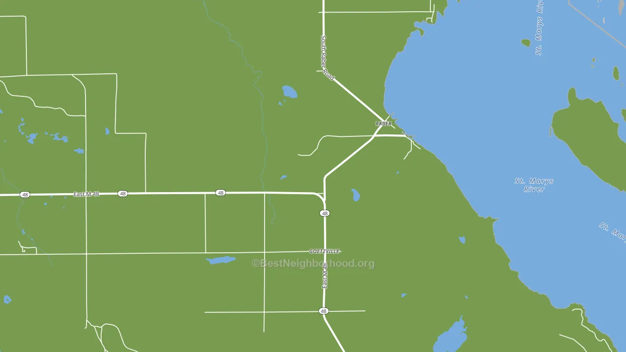 Goetzville, MI block-group voter-turnout map