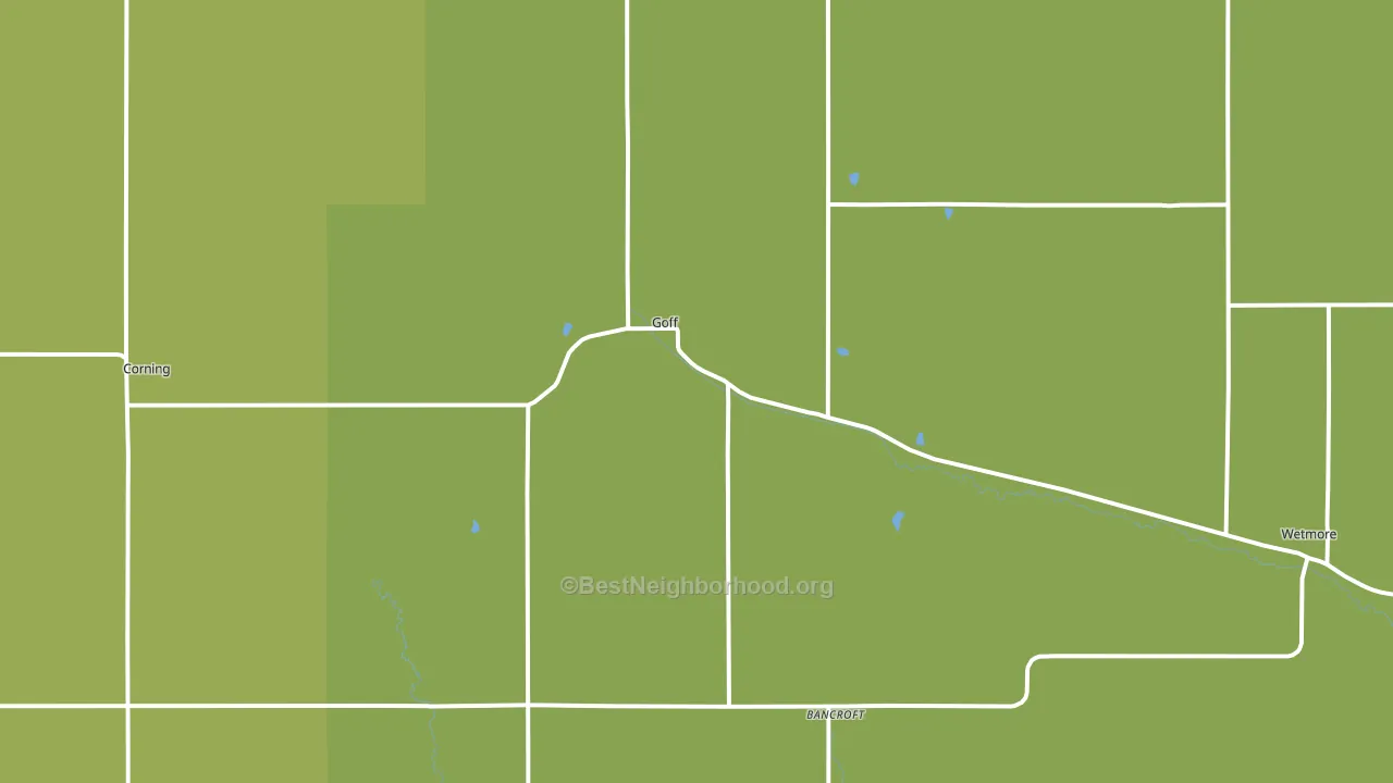 Goff, KS block-group voter-turnout map