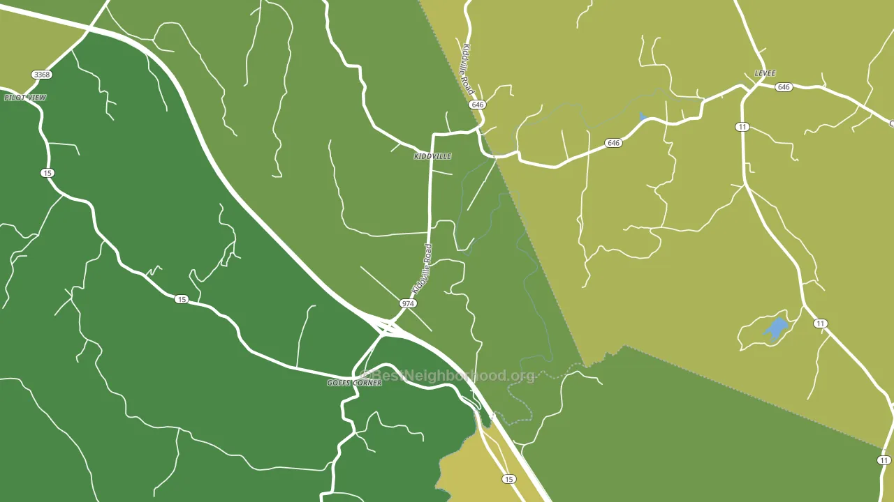 Goffs Corner, KY block-group voter-turnout map