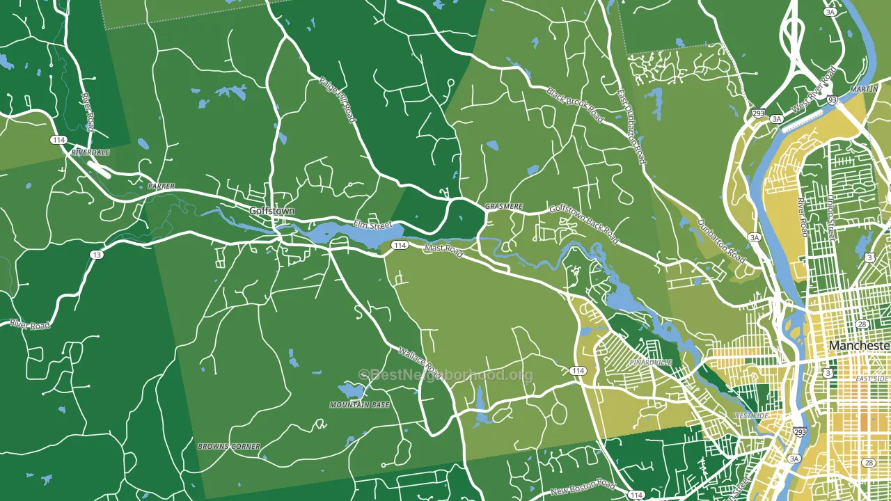 Goffstown, NH block-group voter-turnout map