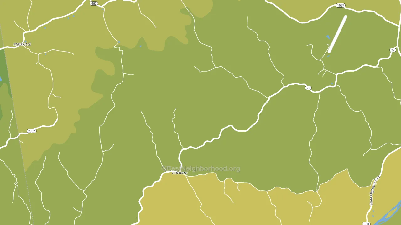 Goforth, KY block-group voter-turnout map
