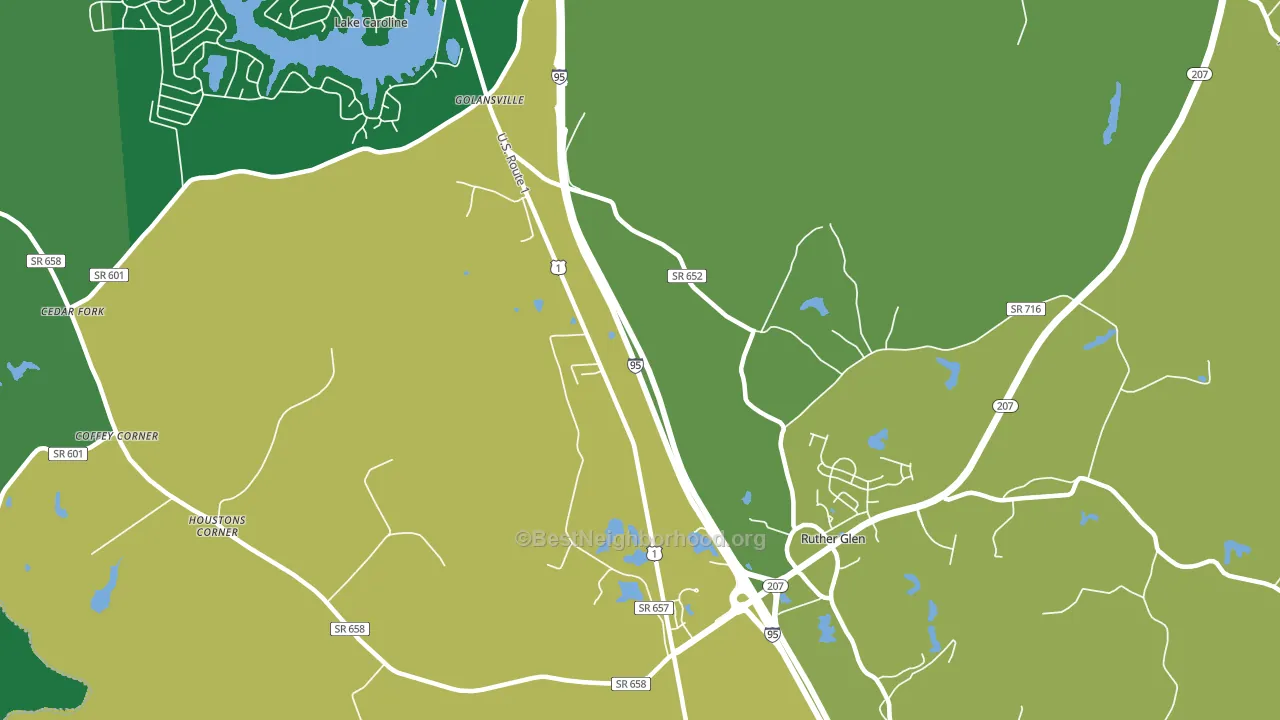 Golansville, VA block-group voter-turnout map