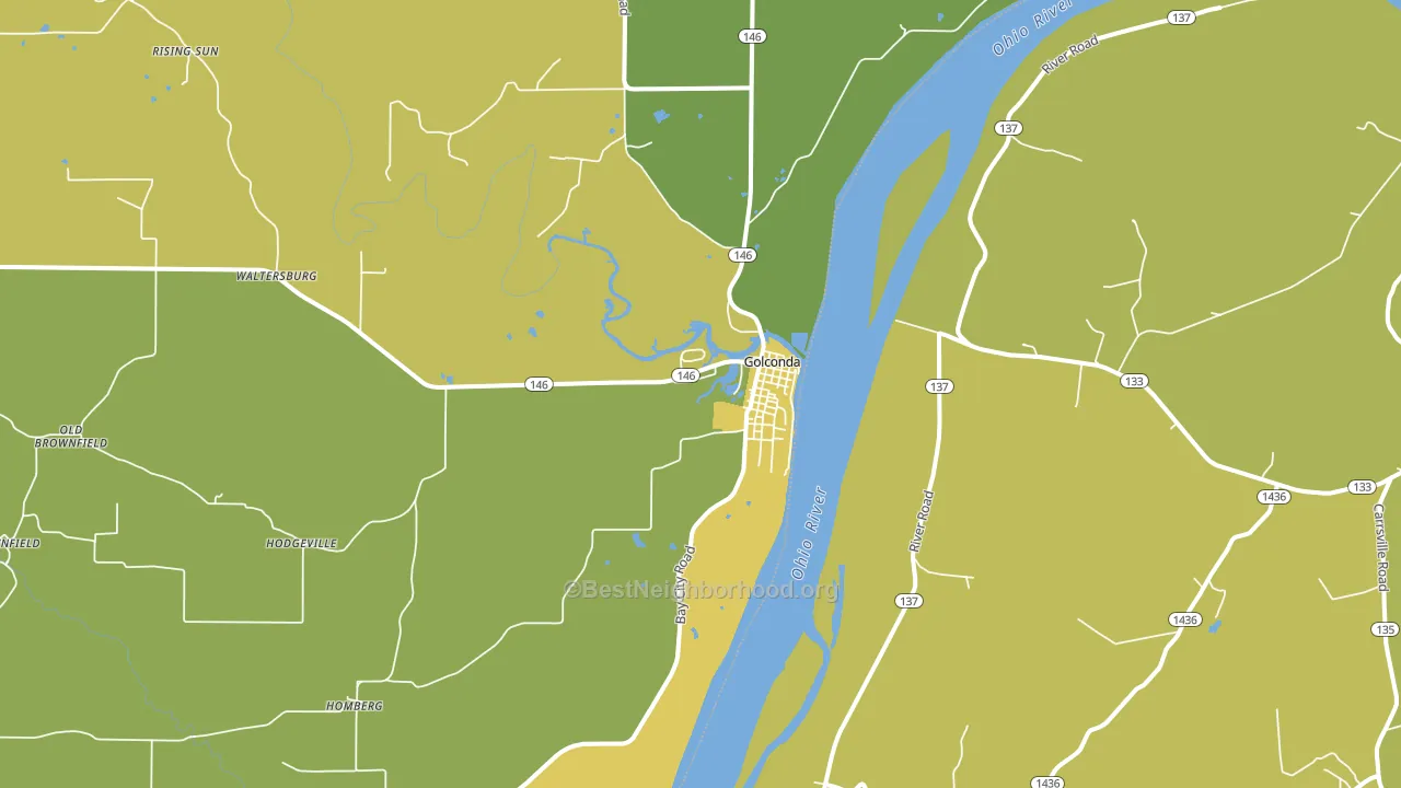 Golconda, IL block-group voter-turnout map