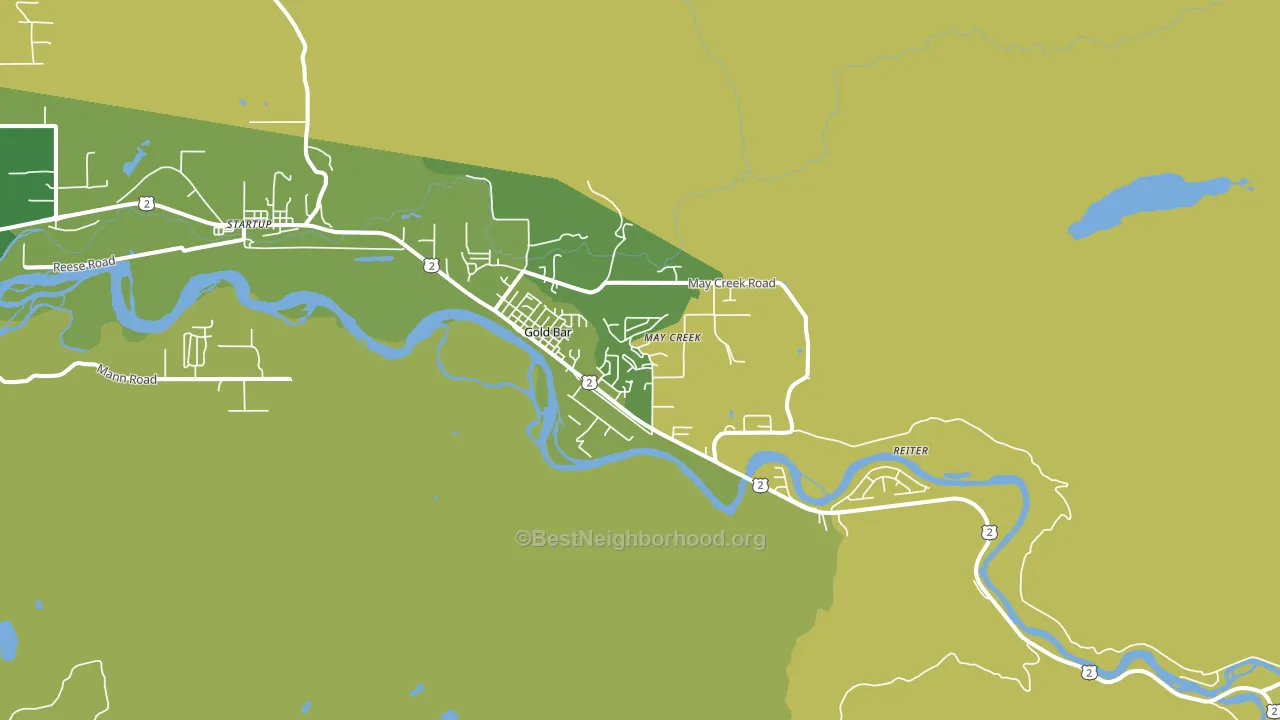 Gold Bar, WA block-group voter-turnout map