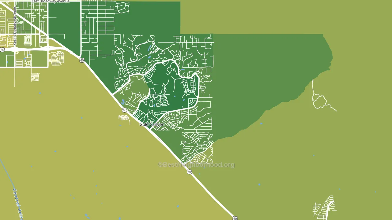 Gold Canyon, AZ block-group voter-turnout map