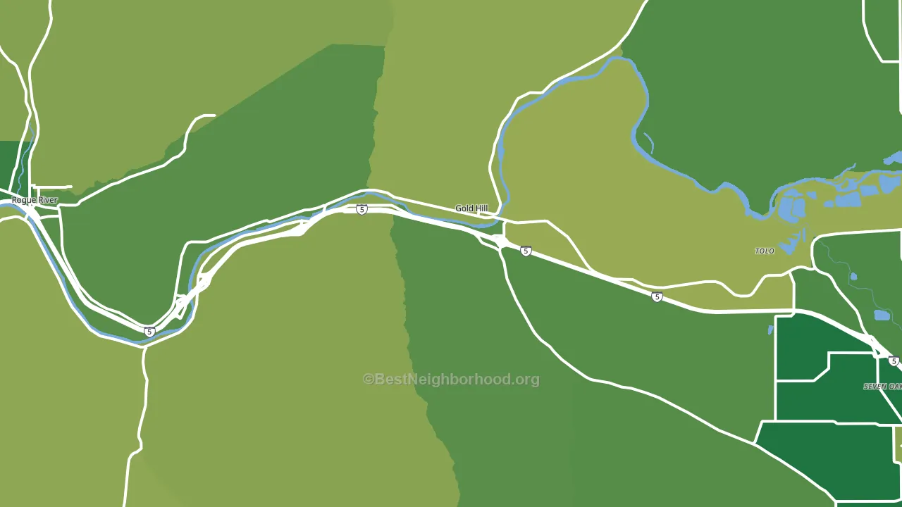 Gold Hill, OR block-group voter-turnout map