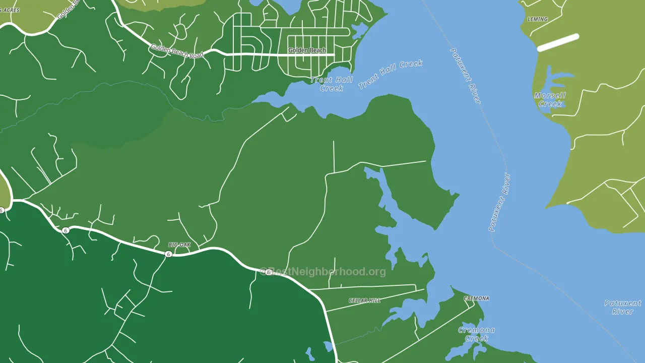 Golden Beach, MD block-group voter-turnout map