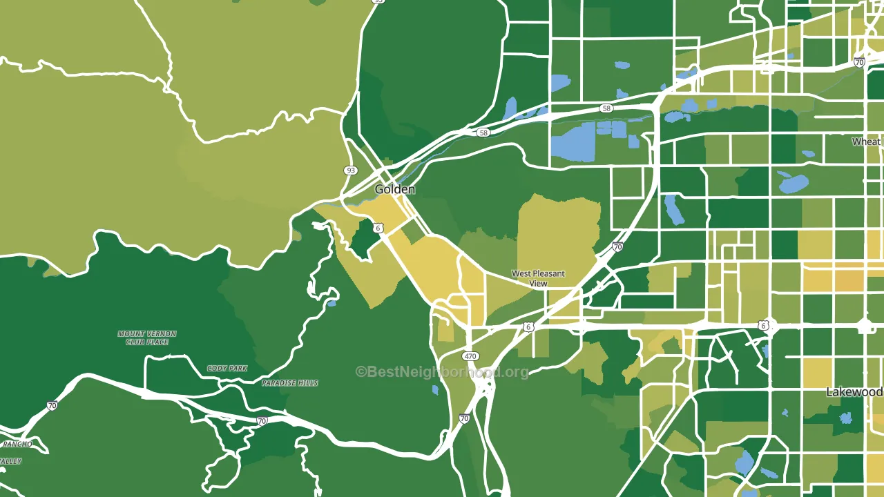 Golden, CO block-group voter-turnout map