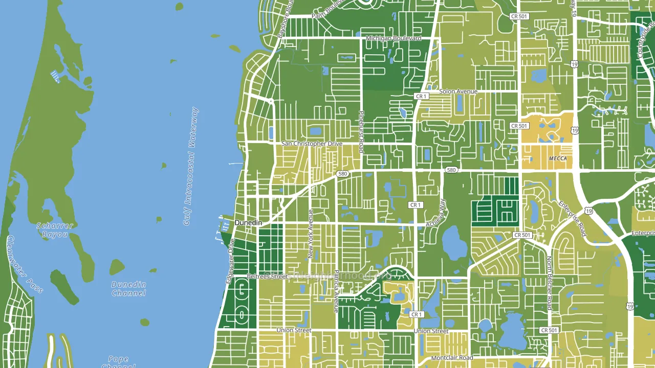 Golden Crest, Dunedin, FL block-group voter-turnout map