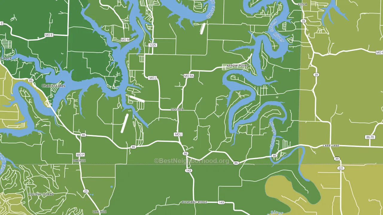 Golden, MO block-group voter-turnout map