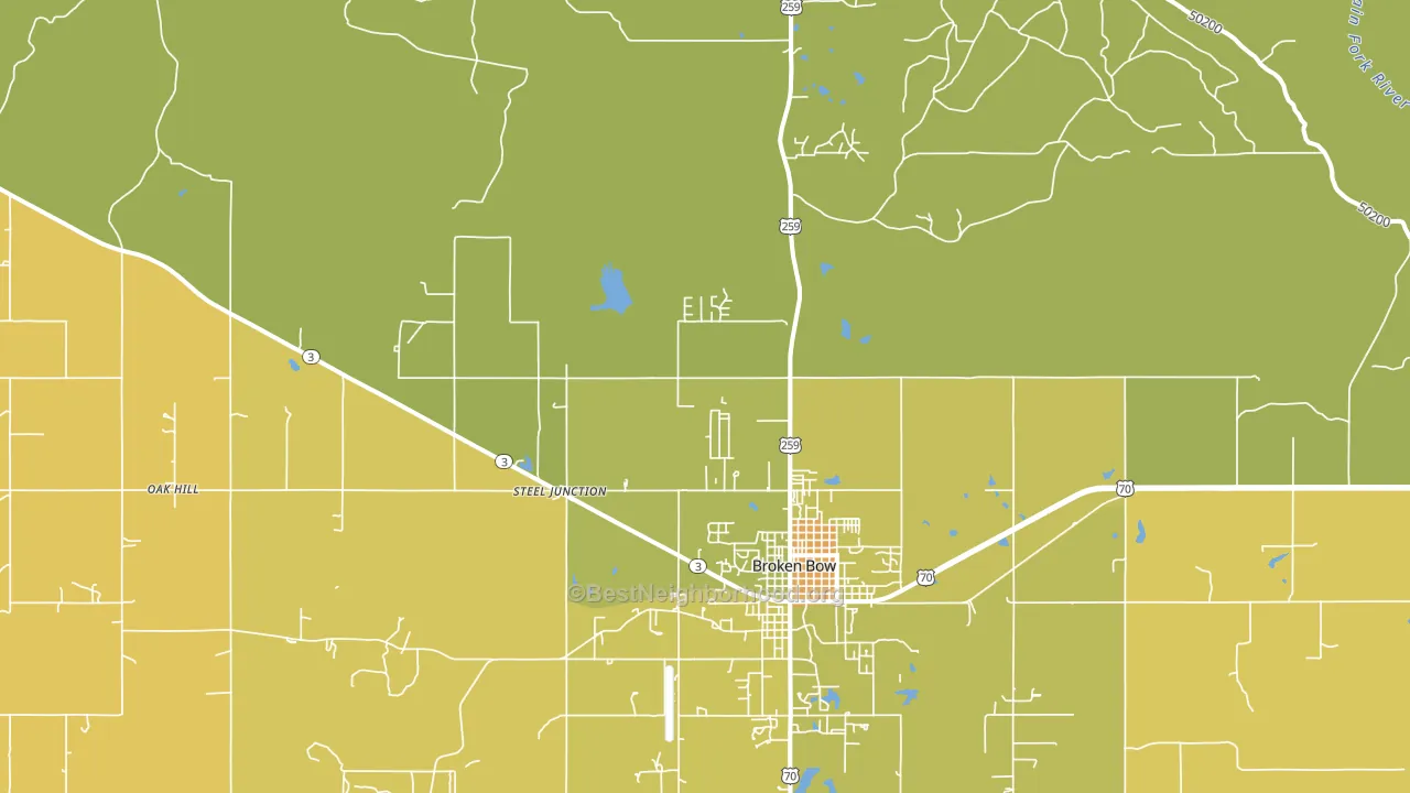 Golden, OK block-group voter-turnout map