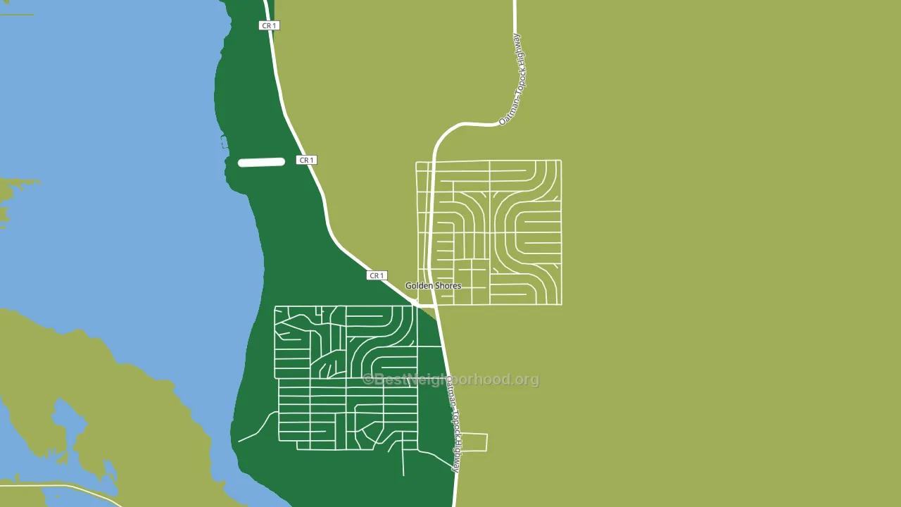 Golden Shores, AZ block-group voter-turnout map