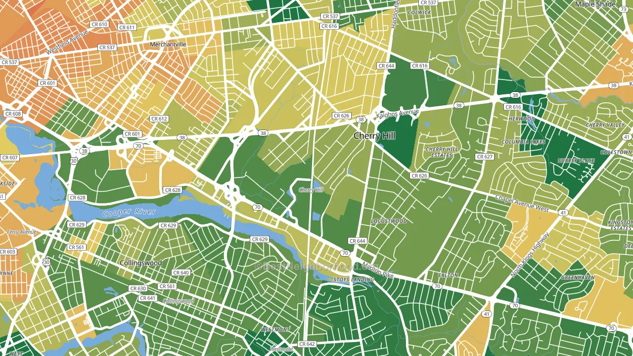 Golden Triangle, NJ block-group voter-turnout map