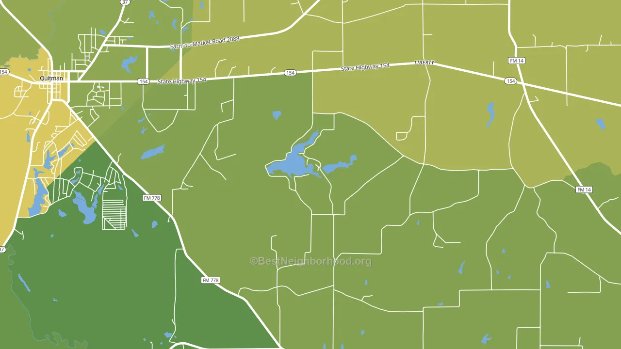 Golden, TX block-group voter-turnout map