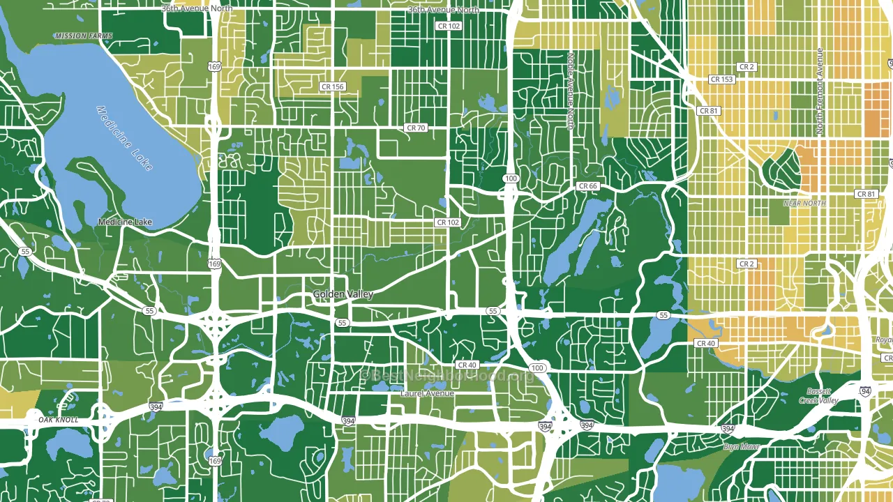 Golden Valley, MN block-group voter-turnout map