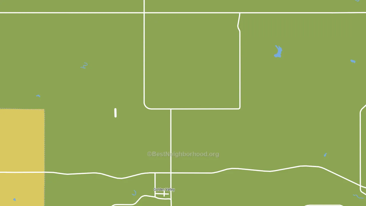 Golden Valley, ND block-group voter-turnout map