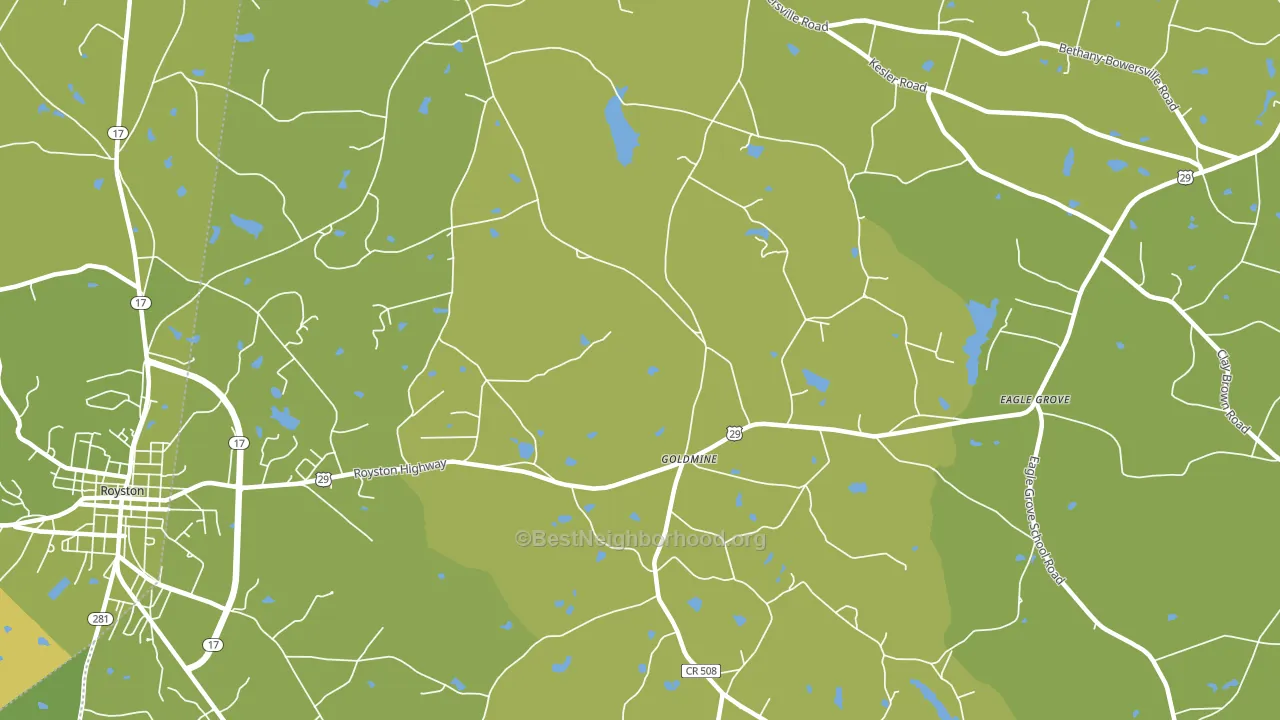 Goldmine, GA block-group voter-turnout map