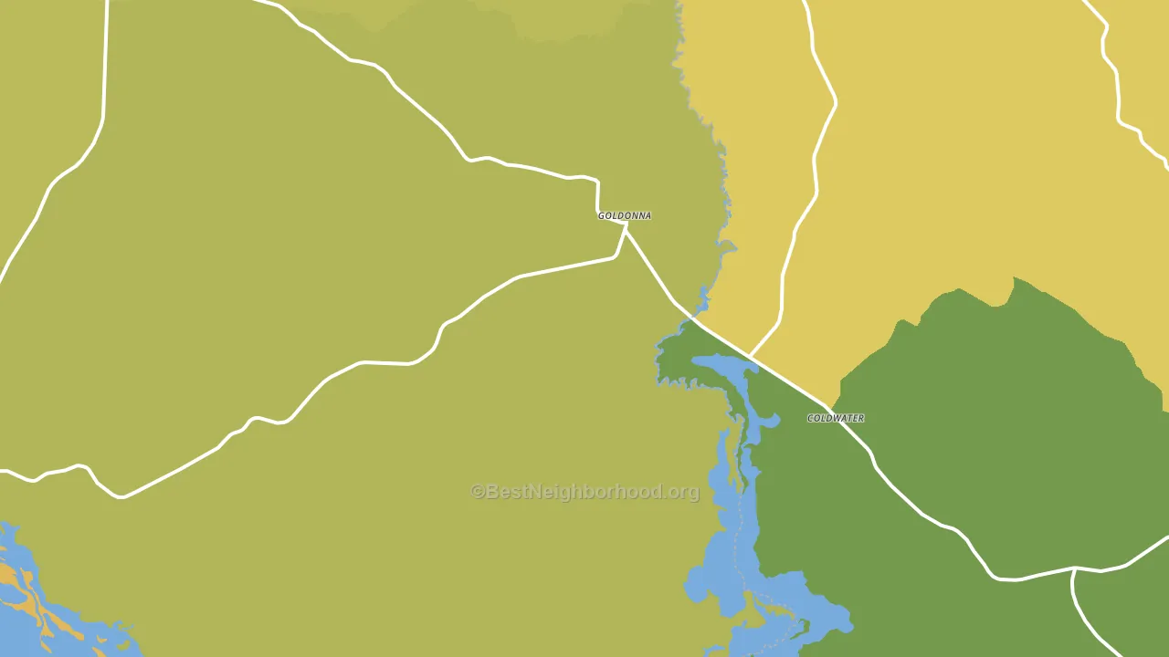 Goldonna, LA block-group voter-turnout map