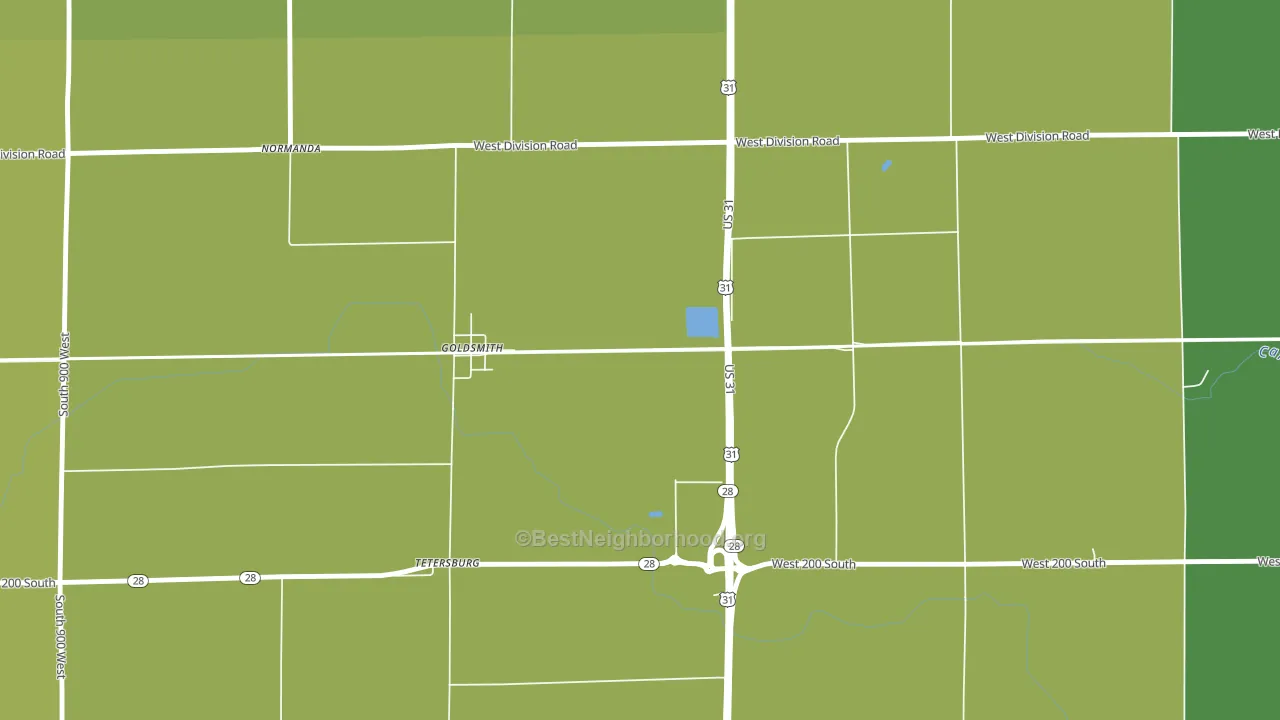 Goldsmith, IN block-group voter-turnout map