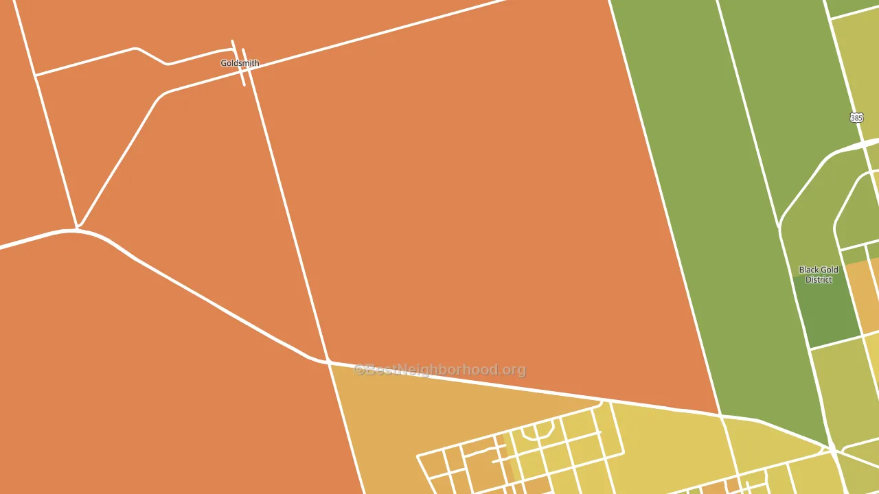 Goldsmith, TX block-group voter-turnout map