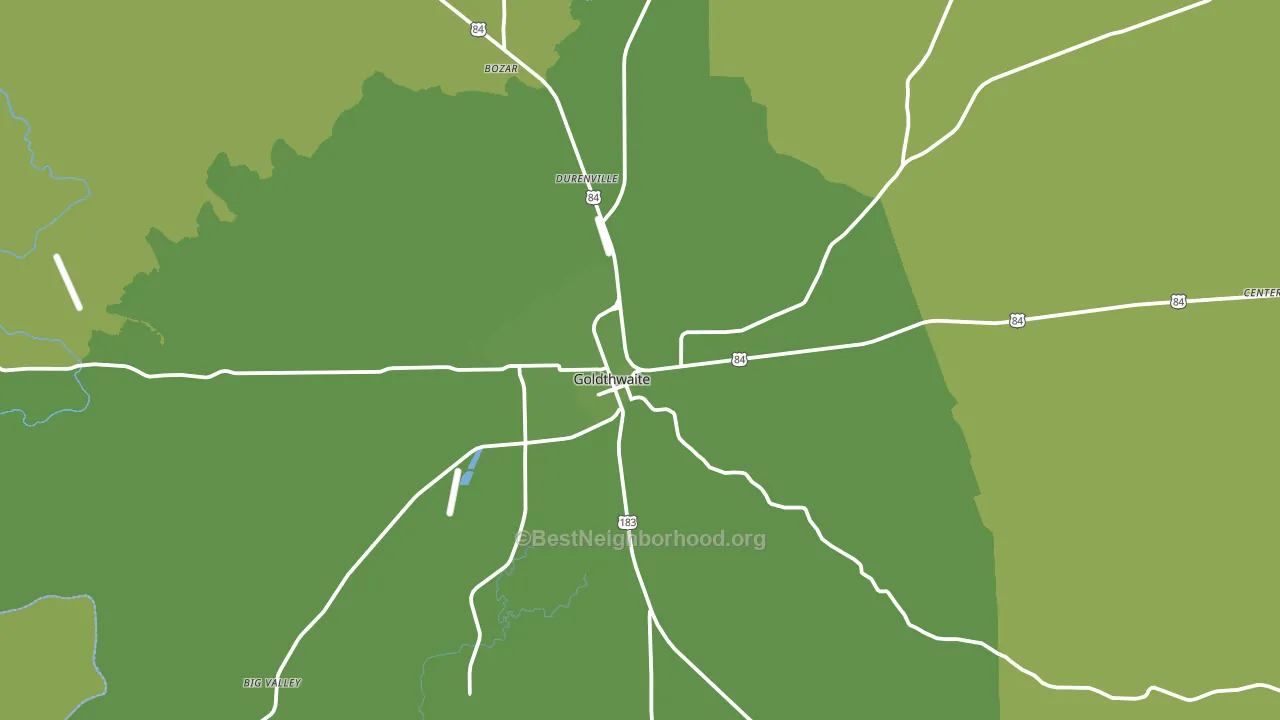 Goldthwaite, TX block-group voter-turnout map