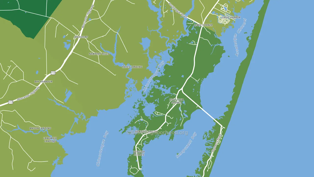 Golf Club Shores, MD block-group voter-turnout map