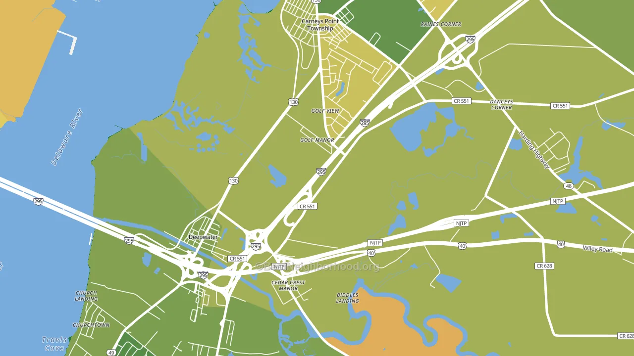 Golf Manor, NJ block-group voter-turnout map
