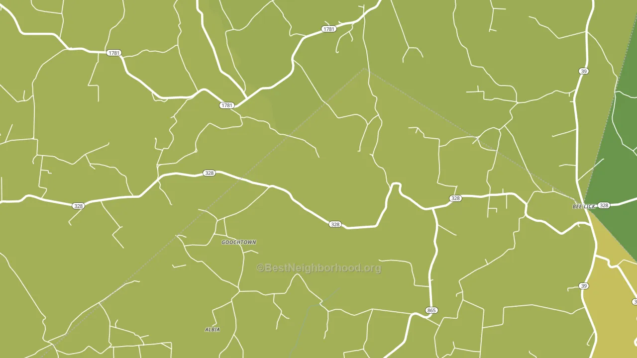 Goochtown, KY block-group voter-turnout map