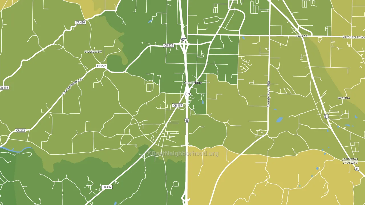 Good Hope, AL block-group voter-turnout map