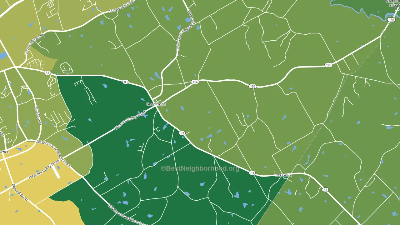 Good Hope, GA block-group voter-turnout map