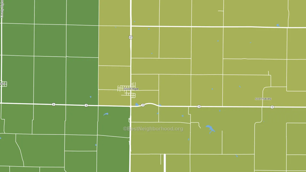 Good Hope, IL block-group voter-turnout map