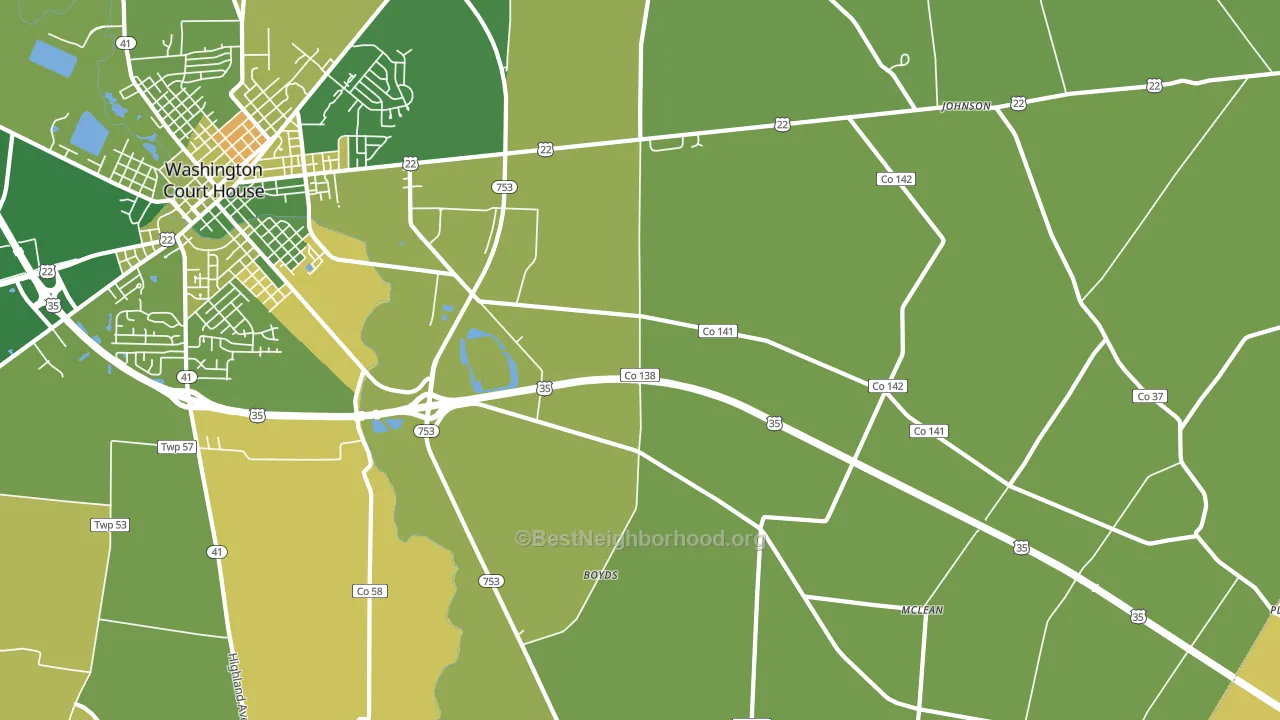 Good Hope, OH block-group voter-turnout map