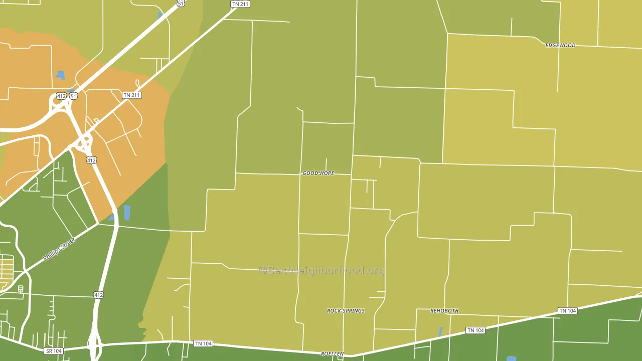 Good Hope, TN block-group voter-turnout map