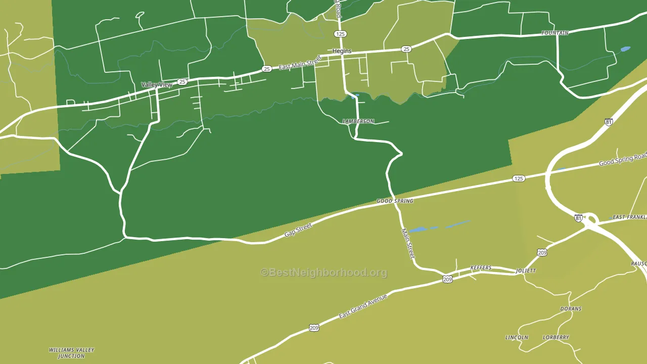 Good Spring, PA block-group voter-turnout map