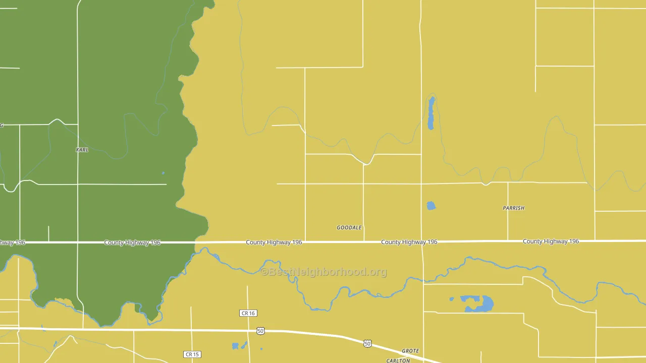 Goodale, CO block-group voter-turnout map