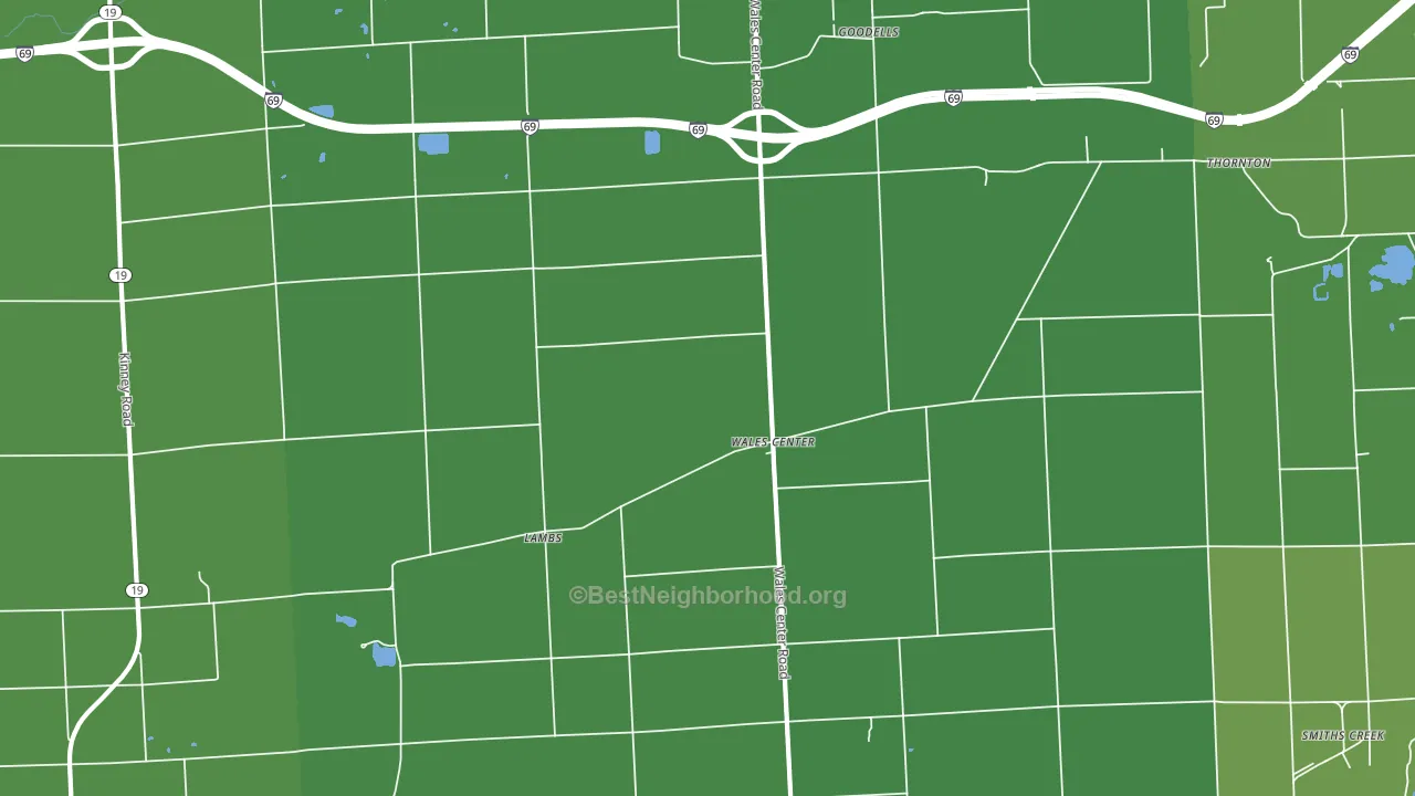 Goodells, MI block-group voter-turnout map